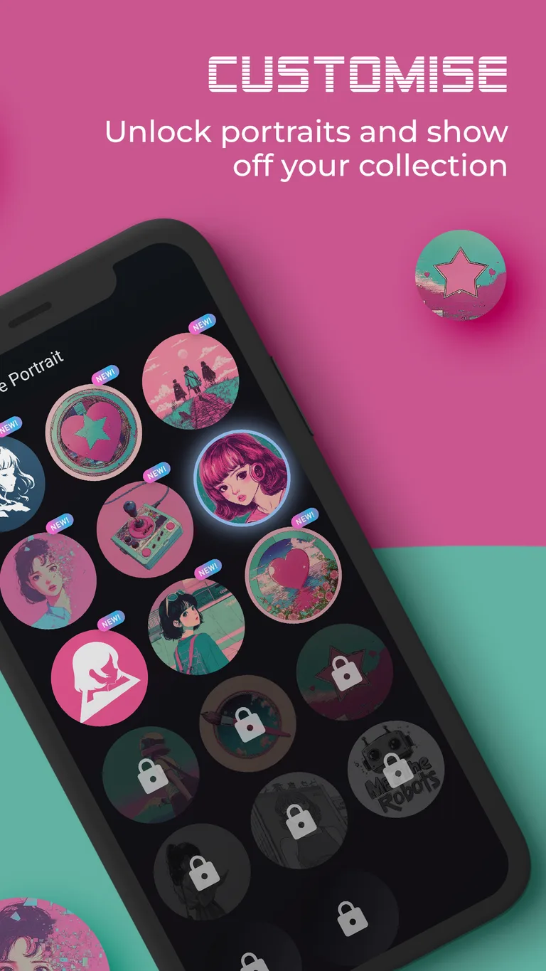 Choosing a profile portrait in the Collector app