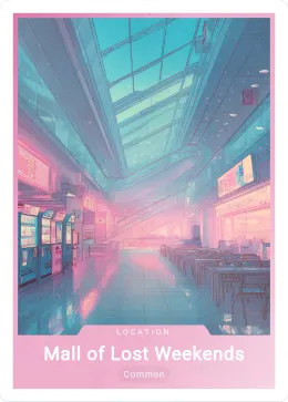 Mall of Lost Weekends card