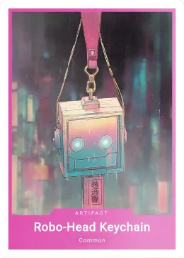 Robo-Head Keychain card