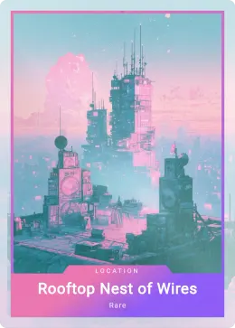 Rooftop Nest of Wires card