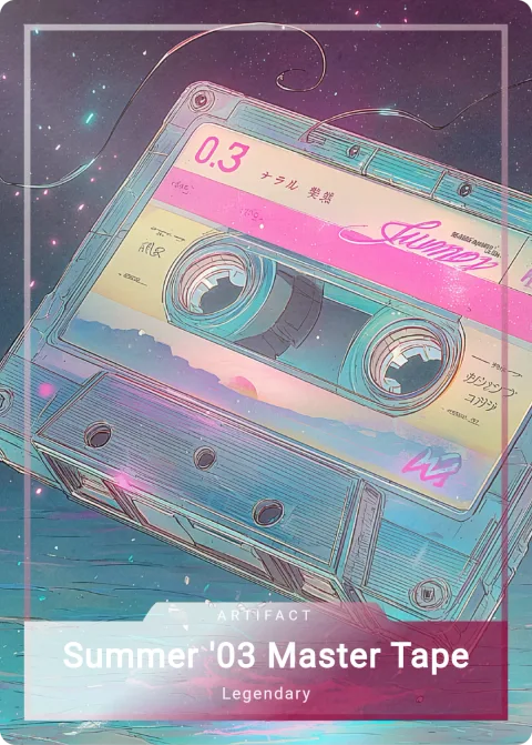 Summer '03 Master Tape card artwork from ME & The Robots Collector