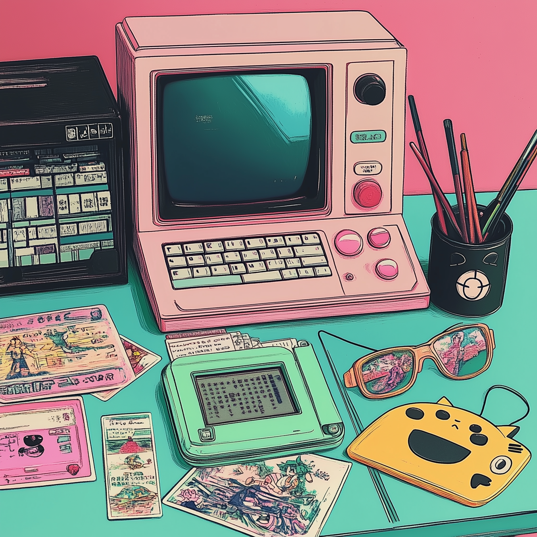ME & The Robots Tamagotchis to Pokemon Art